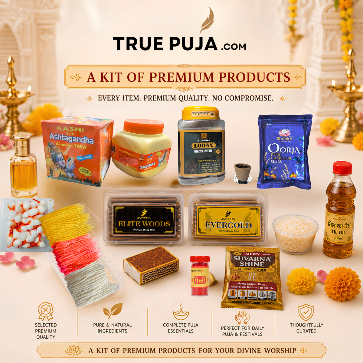 TruePuja Complete Puja Kit – Premium Puja Essentials